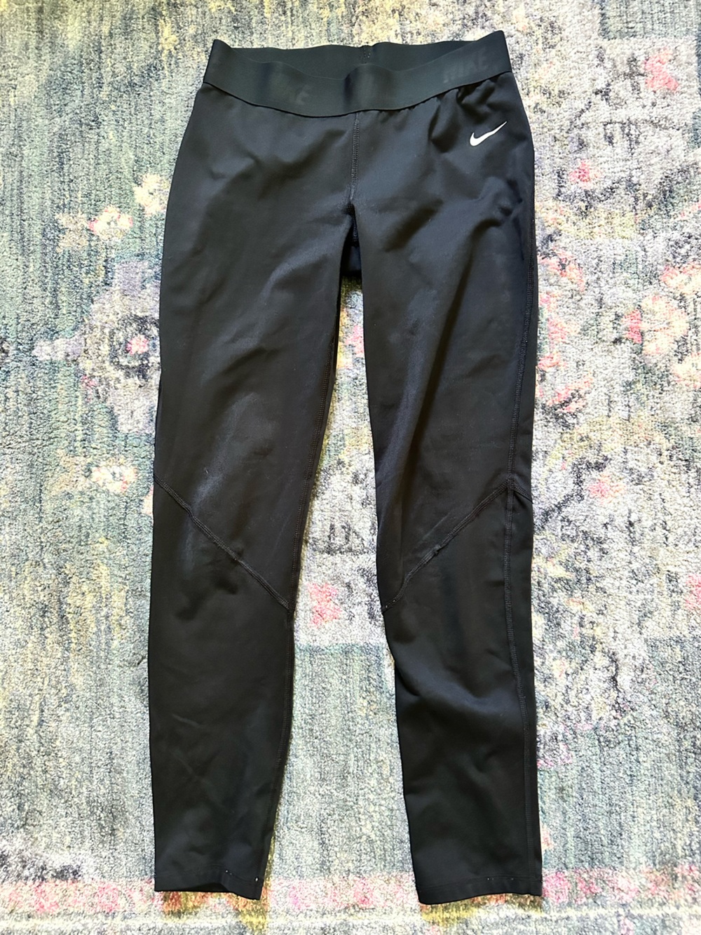 Nike Pro Dri-Fit Black Women's Large 3/4 Performance Leggings for Sports Workout